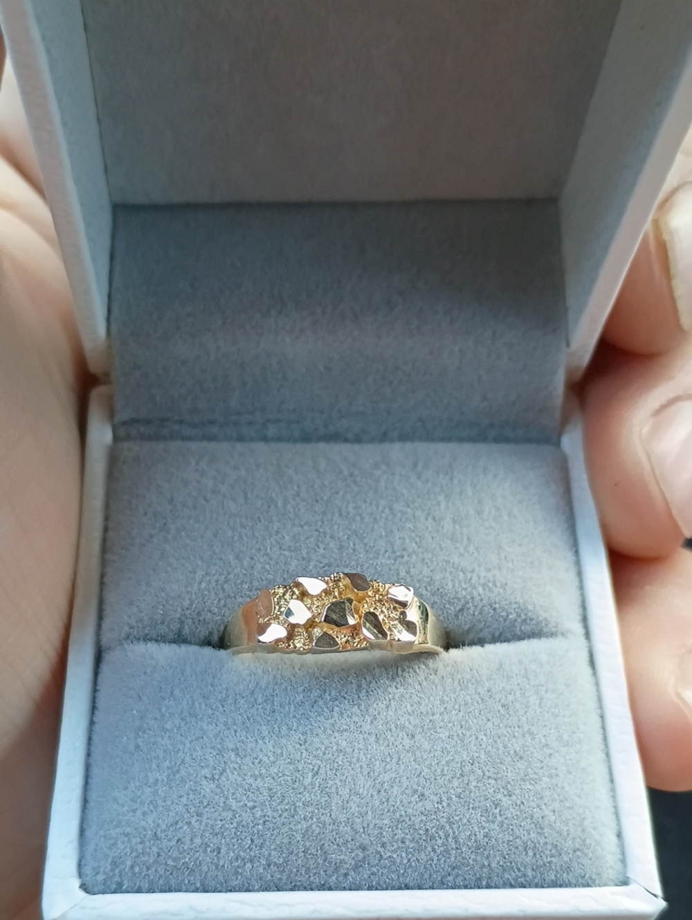 10k 10kt Yellow Gold Nugget Ring Size 7 REAL GOLD - Picture 7 of 7